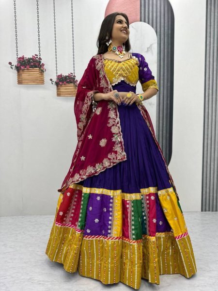 RaasRang Navratri Edit Pure Cotton Lehenga with Embroidered Flair & Luxe Dupatta  Lehenga