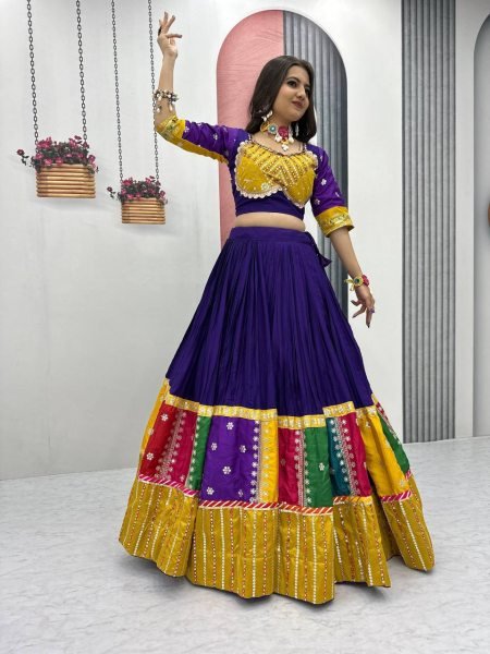 RaasRang Navratri Edit Pure Cotton Lehenga with Embroidered Flair & Luxe Dupatta Navratri Lehnega Choli