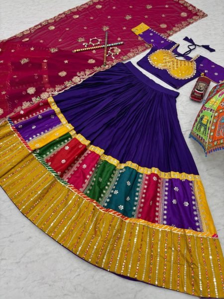 RaasRang Navratri Edit Pure Cotton Lehenga with Embroidered Flair & Luxe Dupatta Navratri Lehnega Choli