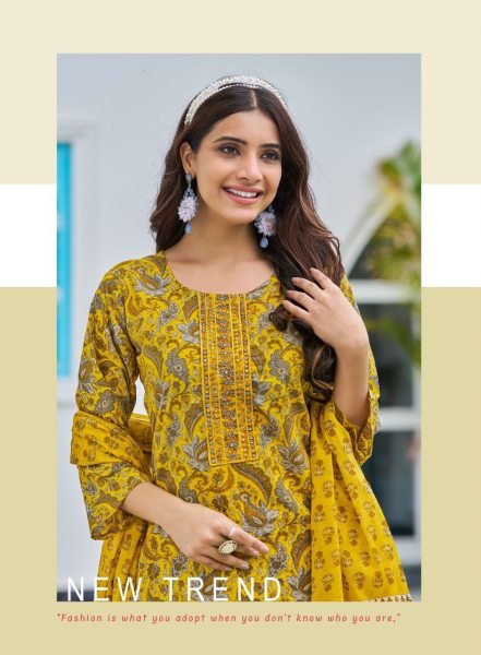 Radhika Lifestyle Printed Cotton Suit Set Stylish 3 Piece Combo for All Day Style Full Set Kurti