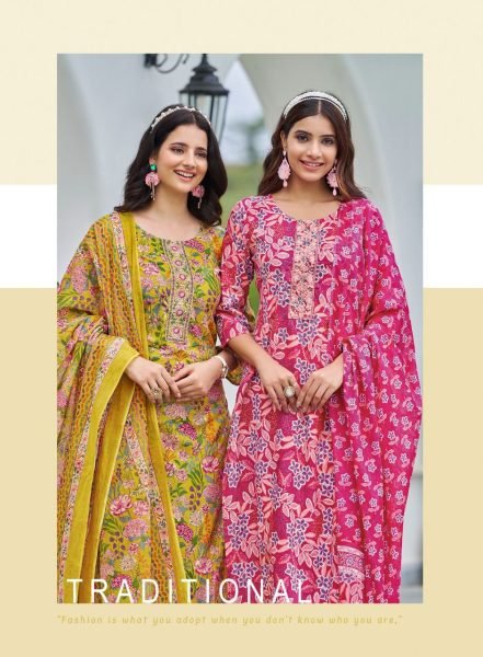 Radhika Lifestyle Printed Cotton Suit Set Stylish 3 Piece Combo for All Day Style Full Set Kurti