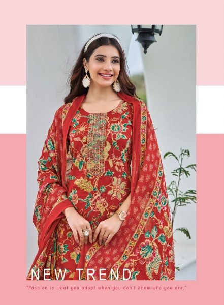 Radhika Lifestyle Printed Cotton Suit Set Stylish 3 Piece Combo for All Day Style Full Set Kurti