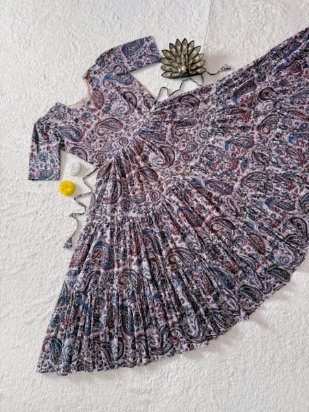 Radiant Baby Pink Women's Premium Cambric Cotton Kalamkari Print Midi Dress Western Ladies Top Wholesale