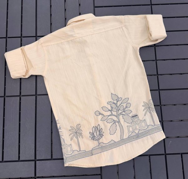 Radiant Cream Breathable Linen Shirt for Hot Weather Wear Mens Shirt