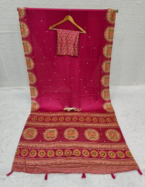 Radiant Hot Pink Festive Japan Satin Silk Saree With Matching Blouse For Bluk Order Silk Sarees Wholesale