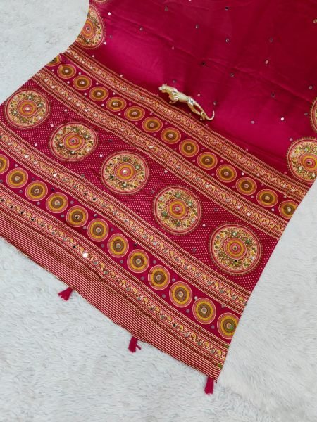 Radiant Hot Pink Festive Japan Satin Silk Saree With Matching Blouse For Bluk Order Silk Sarees Wholesale