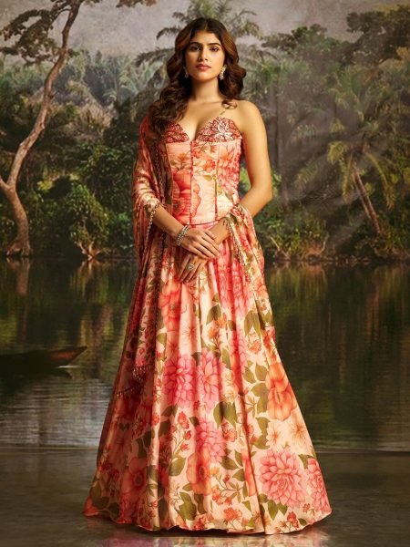 Radiant Pink Designer Handwork Corset Lehenga Set at Wholesale Rate Designer Lehenga Choli