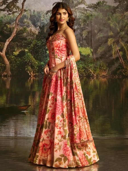 Radiant Pink Designer Handwork Corset Lehenga Set at Wholesale Rate Designer Lehenga Choli