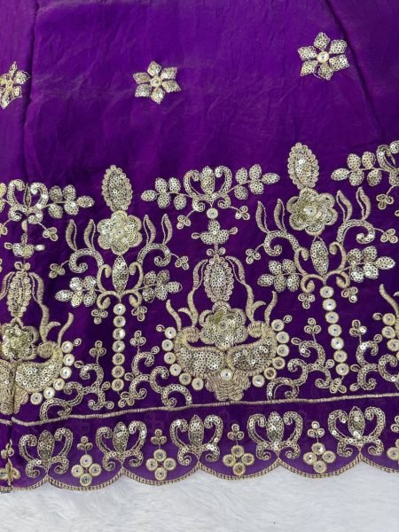 Radiant Purple Fendy Silk Anarkali Set with Embroidered Dupatta for Festive Celebrations Ready To Wear Collection