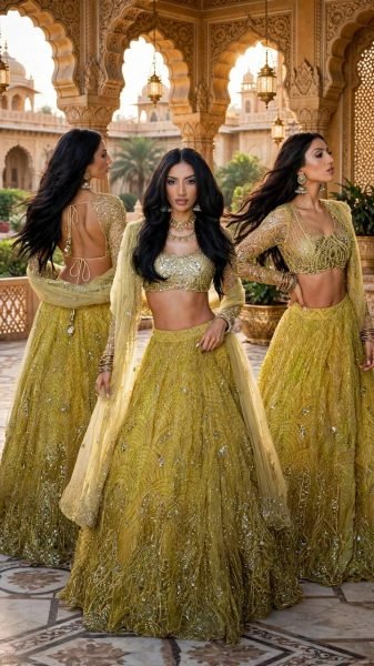 Radiant Yellow Soft Net Lehenga with Heavy Sequin Embroidery and Can Can For Party Designer Lehenga Choli