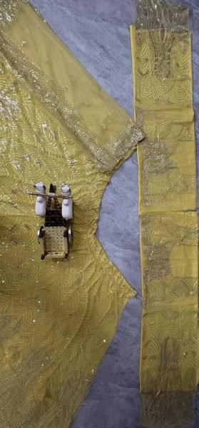 Radiant Yellow Soft Net Lehenga with Heavy Sequin Embroidery and Can Can For Party Designer Lehenga Choli
