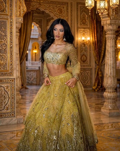 Radiant Yellow Soft Net Lehenga with Heavy Sequin Embroidery and Can Can For Party Designer Lehenga Choli