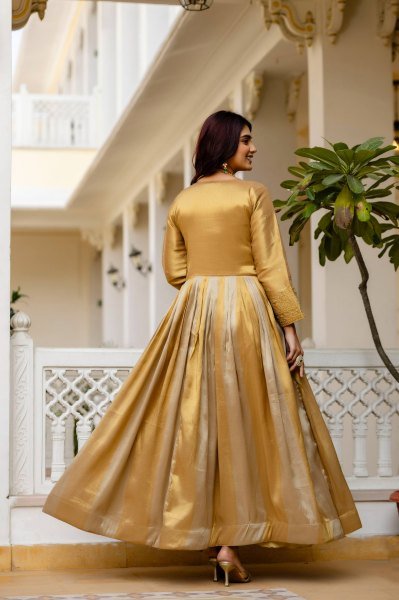 Rakshabandhan Festive Gown with Heavy Embroidery and 3 5 Meter Flair at Wholesale Rate Anarkali Kurtis 