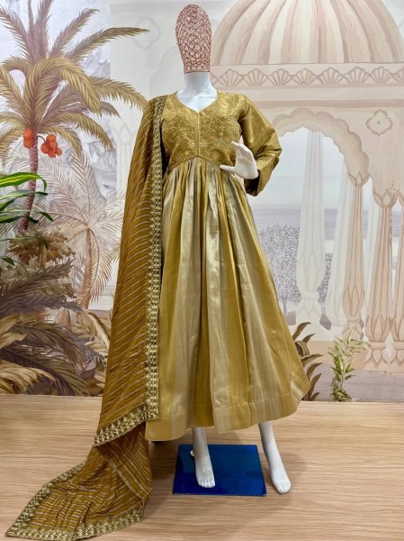 Rakshabandhan Festive Gown with Heavy Embroidery and 3 5 Meter Flair at Wholesale Rate Anarkali Kurtis 