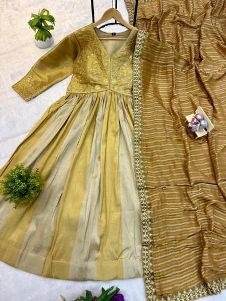 Rakshabandhan Festive Gown with Heavy Embroidery and 3 5 Meter Flair at Wholesale Rate Anarkali Kurtis 