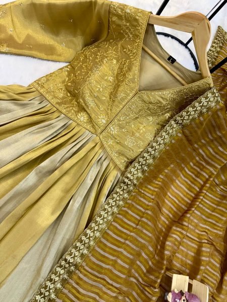 Rakshabandhan Festive Gown with Heavy Embroidery and 3 5 Meter Flair at Wholesale Rate Anarkali Kurtis 
