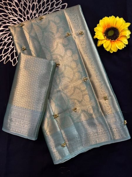 Rama Color Manekchowk Design Patola Banarasi Silk Saree with Ghungroo Work Banarasi Saree Wholesale