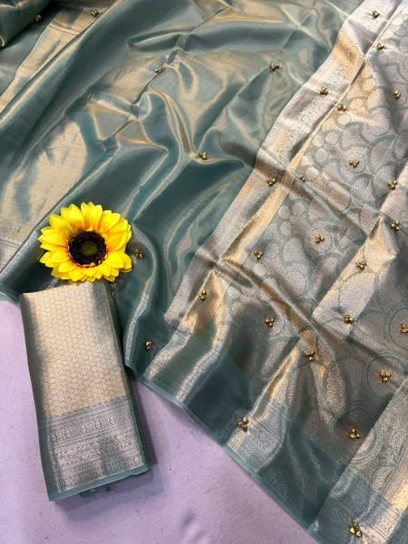 Rama Color Manekchowk Design Patola Banarasi Silk Saree with Ghungroo Work Banarasi Saree Wholesale