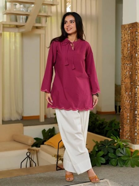 Rani Pink Designer Roman Silk Farshi Salwar Suit with Sequin Work for Festival 
