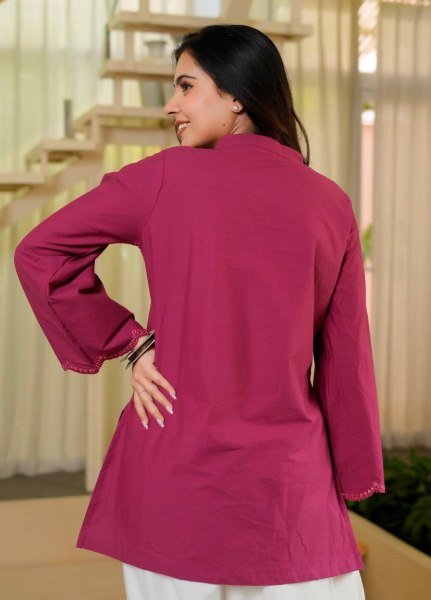 Rani Pink Designer Roman Silk Farshi Salwar Suit with Sequin Work for Festival CO ORD Sets