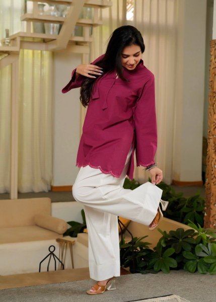 Rani Pink Designer Roman Silk Farshi Salwar Suit with Sequin Work for Festival CO ORD Sets