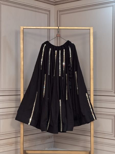 Rare Black Rayon Full Stitched Lehenga with 6 Meter Flair and Tassels at Wholesale Rate Shop by Occasion