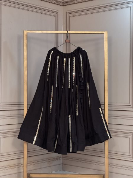 Rare Black Rayon Full Stitched Lehenga with 6 Meter Flair and Tassels at Wholesale Rate Navratri Lehnega Choli
