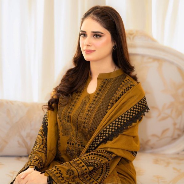 Rare Mustered Yellow Faux Georgette Embroidered Kurti Palazzo Dupatta Set with Embroidery Work For Women Ready To Wear Collection