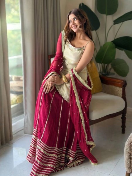 Rare White Vichitra Silk Lehenga Choli with Zari Embroidery Dupatta For Women Ready To Wear Suit
