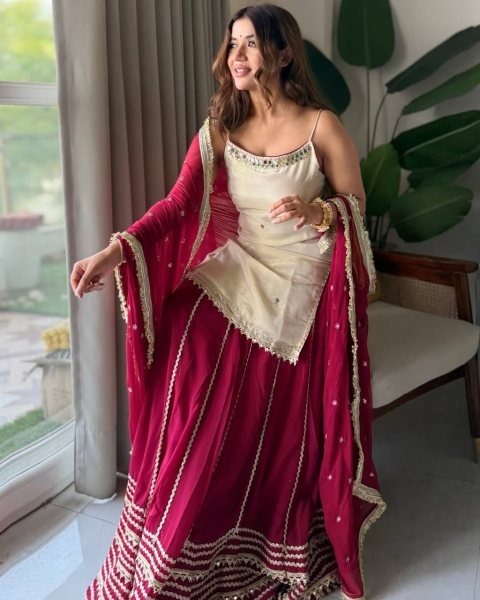 Rare White Vichitra Silk Lehenga Choli with Zari Embroidery Dupatta For Women Ready To Wear Collection