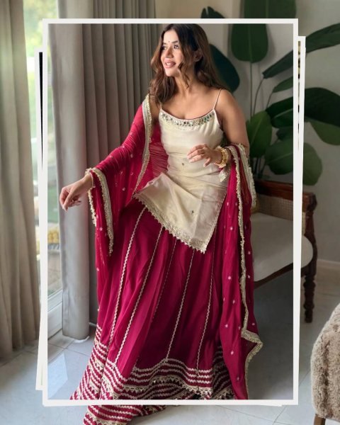 Rare White Vichitra Silk Lehenga Choli with Zari Embroidery Dupatta For Women Ready To Wear Collection