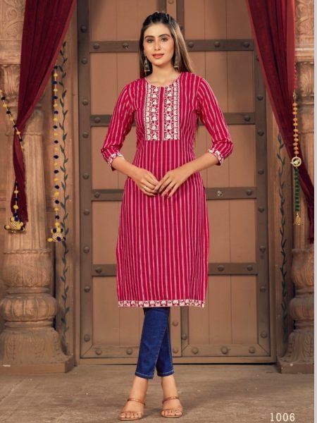 Neck embroidery deals kurtis