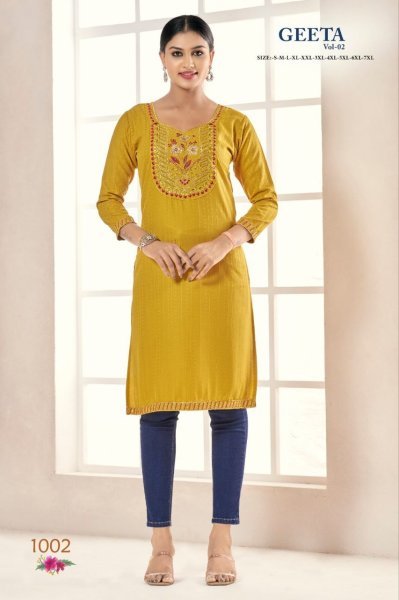  RASIAN SILK WITH JACQUARD EMBROIDERY WITH SEQUENCE KURTI  Straight Cut Long Kurtis
