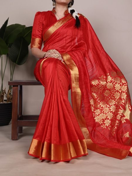 Raw Silk Zari Sarees Online Designer Wedding and Party Wear Collection Sarees 