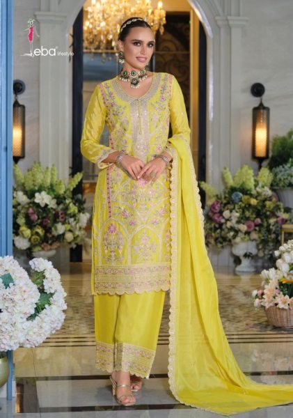 Ready Made Eba Lifestyle Sitaaray Designer Straight Palazzo Suit Catalog Dealers Designer Plazzo Salwar Suits Wholesale