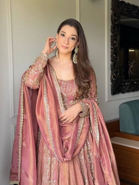 Royal Pink Crunchy Silk 3 Piece Suit with Sequin Embroidery Wedding Partywear Set  Ready To Wear Suit