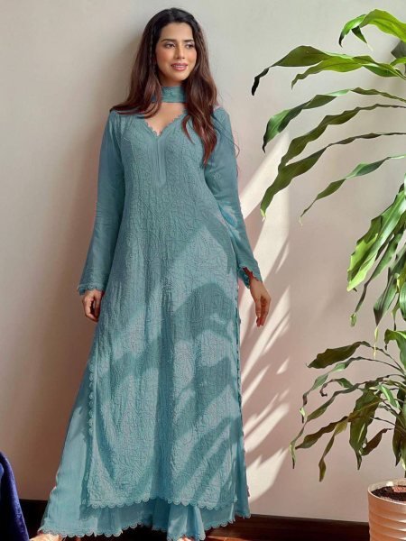 Ready to Wear Chikankari Suit with Embroidery Dupatta 3Piece set Online Garment Wholesaler