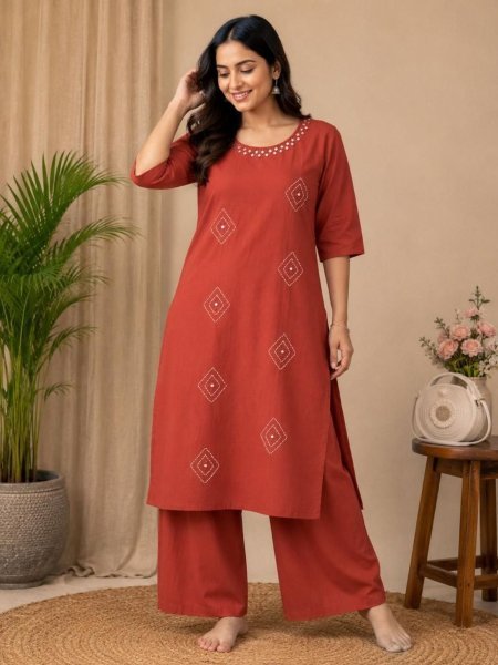 Ready to Wear Cotton Kurta with Matching Plazo Outfit for Resellers and Retailers