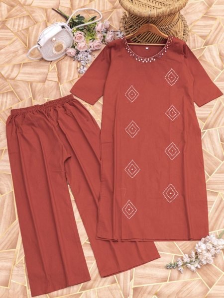 Ready to Wear Cotton Kurta with Matching Plazo Outfit for Resellers and Retailers Cotton Kurtis Wholesale