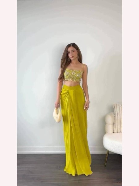 Ready to Wear Dhoti Style with Shrug  and  Choli Ready To Wear Collection