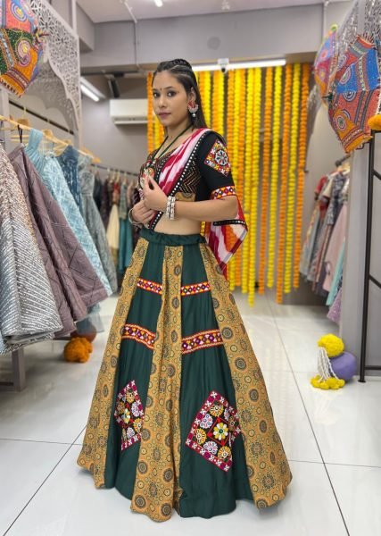Ready to Wear Gamthi Lehenga with Matching Kurta Festive Combo for Garba Nights Navratri Lehnega Choli