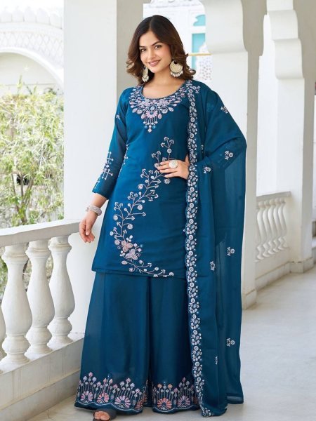 Ready to Wear Kurti Set Star Georgette with Moti   Bidas Embroidery Stitched Suit at Low Price from Surat Ready To Wear Suit