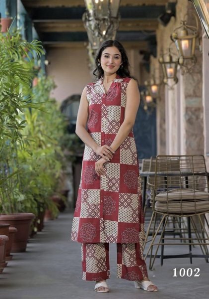 Ready-to-Wear Poly Rayon Suit Set Short Sleeve Kurti with Printed Pant for Daily Comfort Kurti With Bottom Wholesale