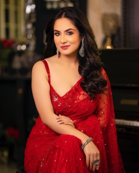 Red Color Soft Net Saree With Sequence Embroidery Work  Net Sarees Wholesale