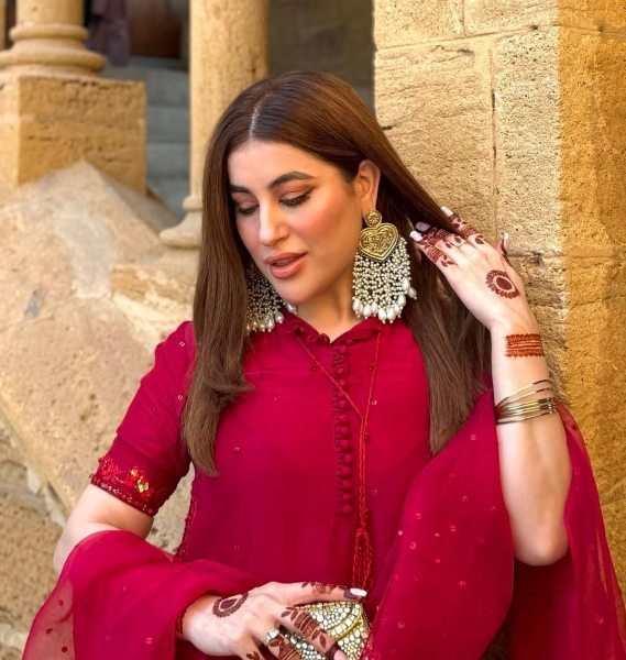Perfect for Pakistani Functions Red Crepe Silk Farshi Suit with Net Dupatta Ready To Wear Collection