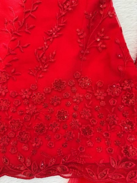 Red Designer Sharara Suit with Heavy Work Dupatta for Party Wear Ready To Wear Collection