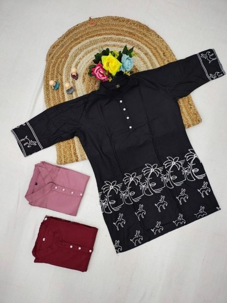 Refined Black Designer Rayon Silk Co-Ord Set at Wholesale Rate for Women CO ORD Sets