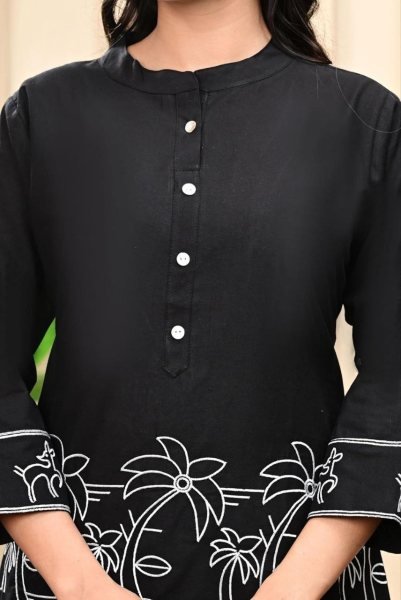 Refined Black Designer Rayon Silk Co-Ord Set at Wholesale Rate for Women CO ORD Sets