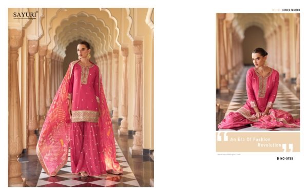 Refined Pink Festive Wear Real Chinon Top Palazzo and Digital Print Dupatta Set for Wedding Designer Plazzo Salwar Suits Wholesale