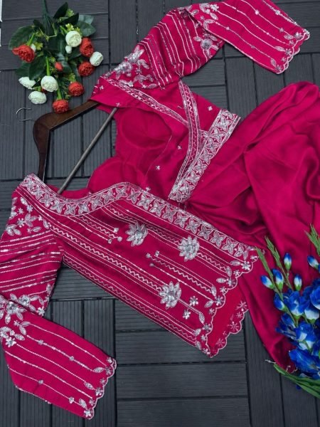 Refined Pink Rangoli Lehenga Choli with Embroidery Sequence Work For Special Occasions  Bridal Lehenga Choli